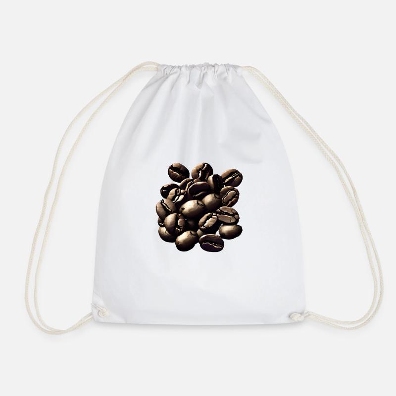 Kaffee Geschenk Coffee Tasse Koffein Kaffeebohne - Turnbeutel - Weiß