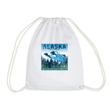 Alaska it's where the Adventure begins - Drawstring Bag - white - Front