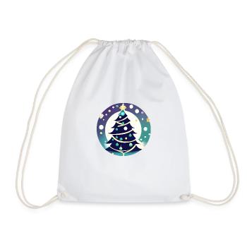 Christmas Gift Christmas Tree Fir Tree - Drawstring Bag - white - Front
