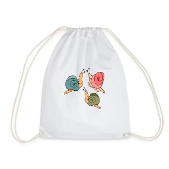 Escargots - Sac de sport léger - blanc - Devant