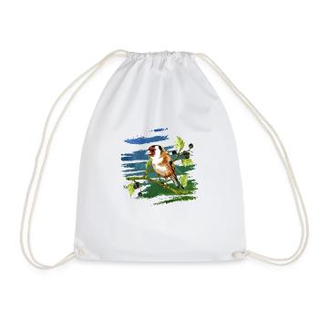Bird - Drawstring Bag - white - Front