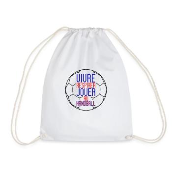 Handball Cadeau : La passion dans mon ADN - Sac de sport léger - blanc - Devant