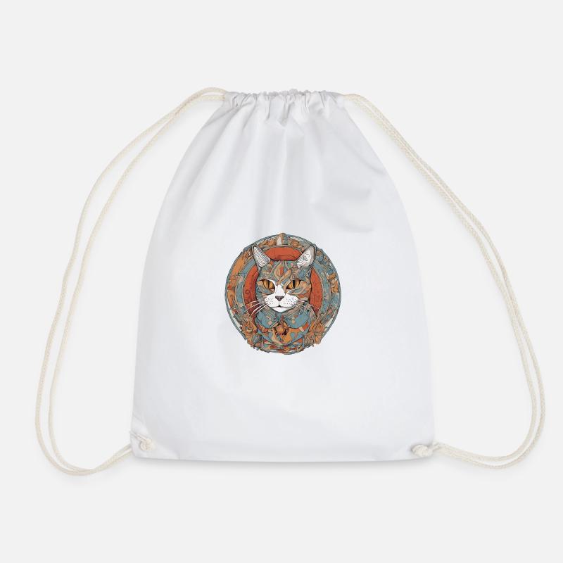 Katze - Turnbeutel - Weiß
