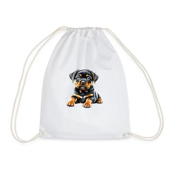 Rottweiler chiot chien Rottweiler chiot chiens - Sac de sport léger - blanc - Devant