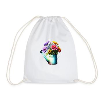Blume Garten Hobbygärtner Gärtner Geschenk Blumen - Turnbeutel - Weiß - Vorne