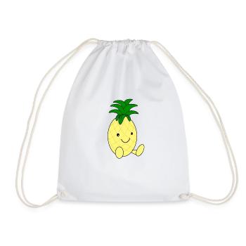 Sweet pineapple - Drawstring Bag - white - Front
