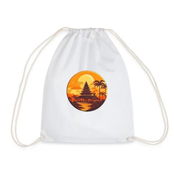 Bali is a tropical paradise - Drawstring Bag - white - Front