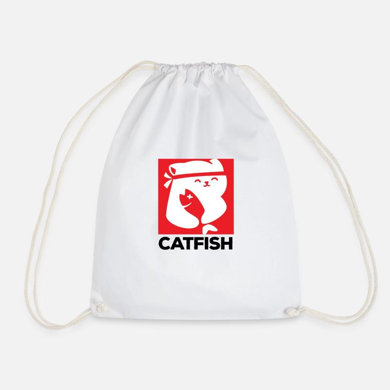 CATFISH - Drawstring Bag - white