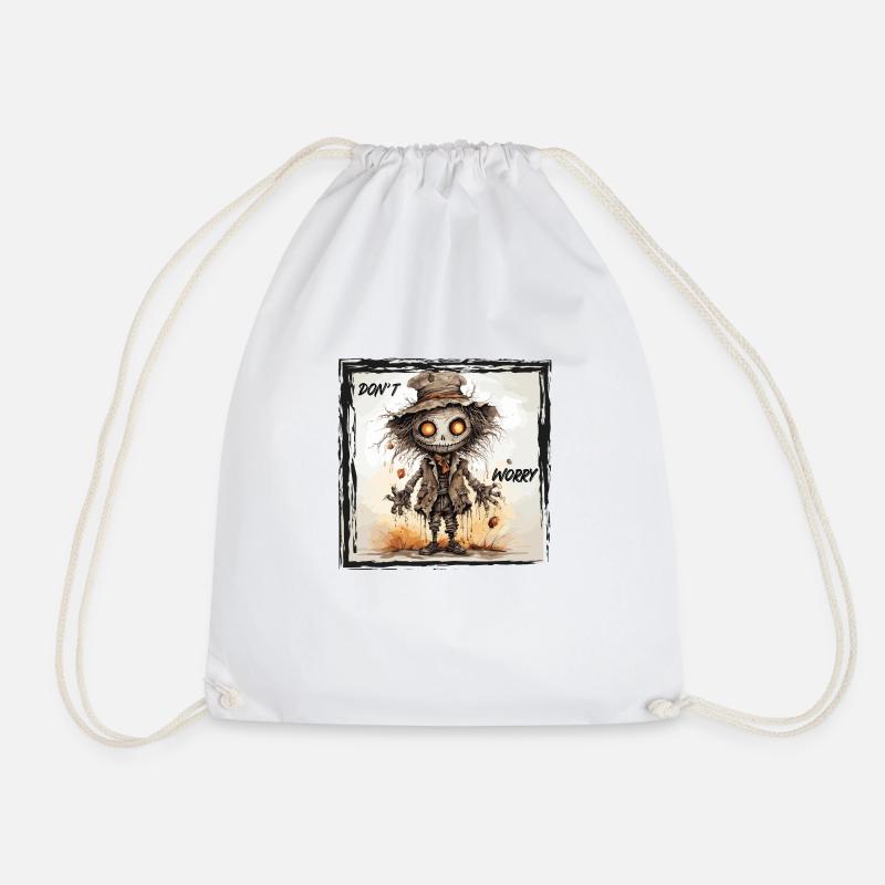 Everything is fine "don't worry!" - Drawstring Bag - white