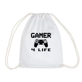 gamer 4 life - Turnbeutel - Weiß - Vorne