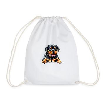 Chiens Rottweiler Chien Rottweiler Puppy Chiot - Sac de sport léger - blanc - Devant