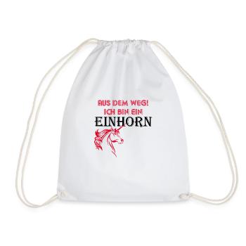 Aus dem Weg ich bin ein Einhorn - Turnbeutel - Weiß - Vorne