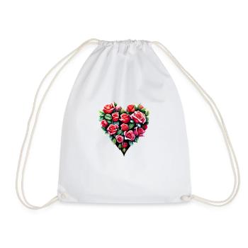 Fête des mères, Saint-Valentin, Mariage, Amour, Fiançailles - Sac de sport léger - blanc - Devant