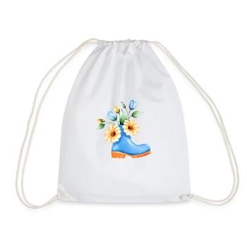 flower garden florist flowers hobby gardener gardener - Drawstring Bag - white - Front