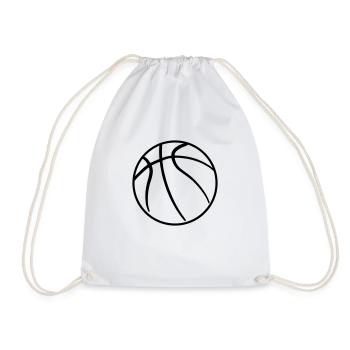 Abstract Basketball Design - Drawstring Bag - white - Front