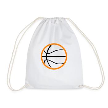 Basketballs 28 - Drawstring Bag - white - Front