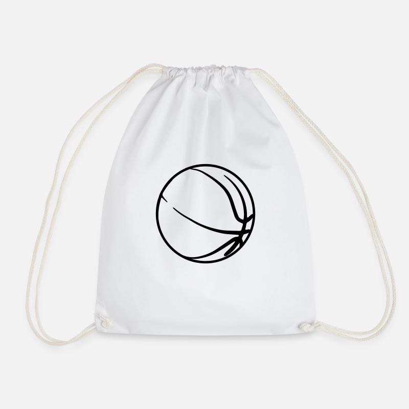Abstract Basketball Design - Drawstring Bag - white