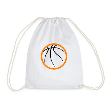 Abstract Basketball Design - Drawstring Bag - white - Front