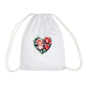 Valentine's Day, Love, Engagement, Mother's Day, Wedding - Drawstring Bag - white - Front