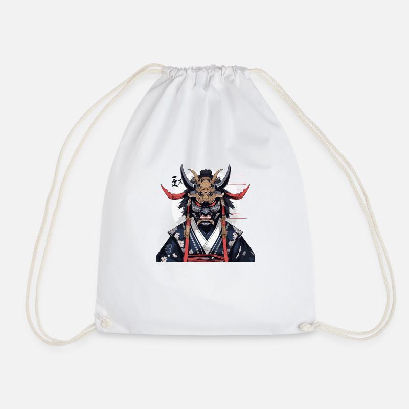 Samurai mit dem blauen Umhang - Turnbeutel - Weiß