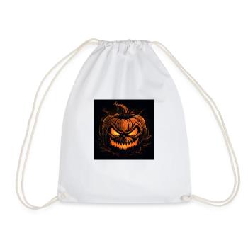 Schauriger Kürbisgruß Halloween - Turnbeutel - Weiß - Vorne