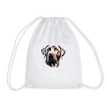 Labrador propriétaire chiot Labrador Retriever - Sac de sport léger - blanc - Devant