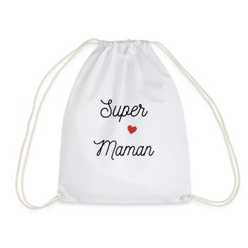 T-shirt Super maman - T-shirt d'amour - Sac de sport léger - blanc - Devant