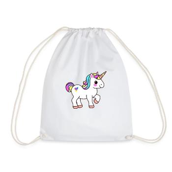 Unicorn Girl Unicorn Mythical Beast Unicorns - Drawstring Bag - white - Front