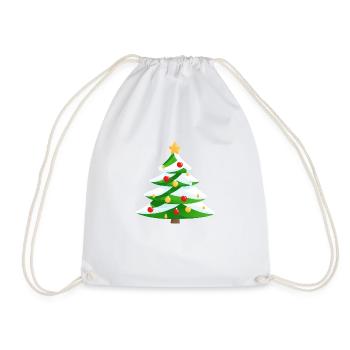Cadeau de Noël, arbre de Noël, arbre de Noël - Sac de sport léger - blanc - Devant
