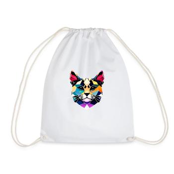 Chat, Animal de compagnie, Chat domestique, Chaton, Propriétaire de chat - Sac de sport léger - blanc - Devant
