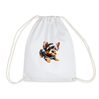 Dog Owner Yorkshire Terrier Puppy Dog - Drawstring Bag - white - Front