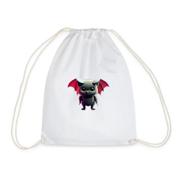 Happy Halloween cute bat scary funny spooky - Drawstring Bag - white - Front