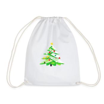 Arbre de Noël, arbre de Noël, cadeau de Noël - Sac de sport léger - blanc - Devant