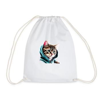 Domestic Cat Cat Cat Owner Pet Kitten - Drawstring Bag - white - Front