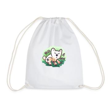 The Bear And the Bee - Drawstring Bag - white - Front