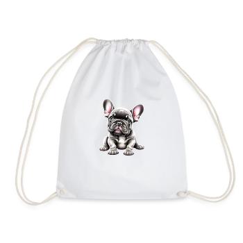 Propriétaire de chien Chien Bouledogue Chiens Propriétaire de chien - Sac de sport léger - blanc - Devant