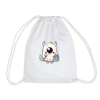 Snuggle in search of candy - Drawstring Bag - white - Front