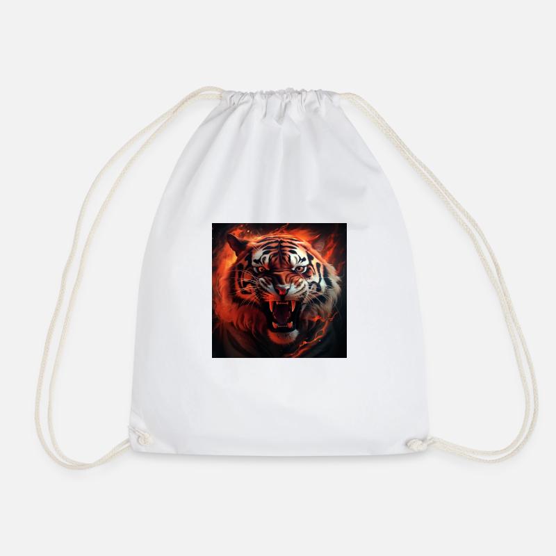 Feuriger Tiger - Turnbeutel - Weiß