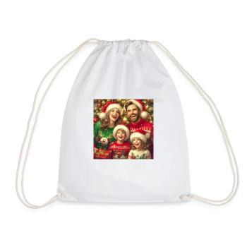 Christmas Eve Christmas Wafer Gifts Christmas Tree - Drawstring Bag - white - Front