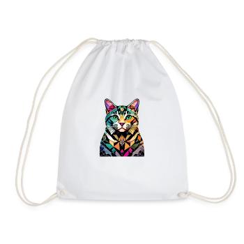 Cat, Cat Owner, Domestic Cat, Kitten, Pet - Drawstring Bag - white - Front
