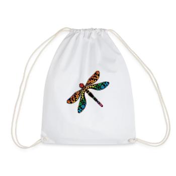 Dragonfly - Drawstring Bag - white - Front