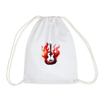 guitare, instrument de musique, guitariste, instrument à cordes pincées - Sac de sport léger - blanc - Devant