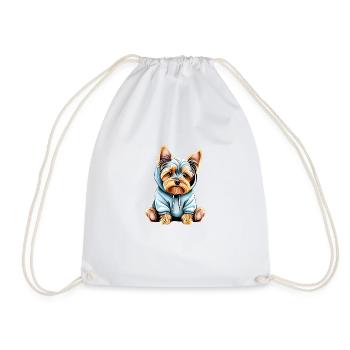 Yorkshire Terrier chiot chien propriétaire de chien - Sac de sport léger - blanc - Devant