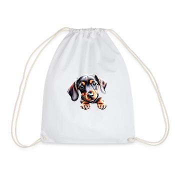 Teckel Chien Teckel Chiot Chien Propriétaire Chiens - Sac de sport léger - blanc - Devant