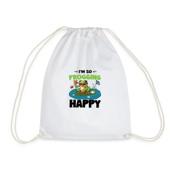 I´m so Frogging Happy - Turnbeutel - Weiß - Vorne