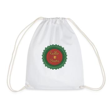 Hello Beers - Drawstring Bag - white - Front