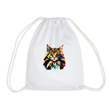 Maine Coon Cat Kitten Cat Owner Male Cat - Drawstring Bag - white - Front