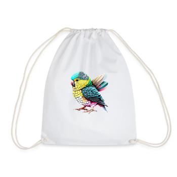 Perruche Oiseau Calopsitte Propriétaire d’oiseau - Sac de sport léger - blanc - Devant