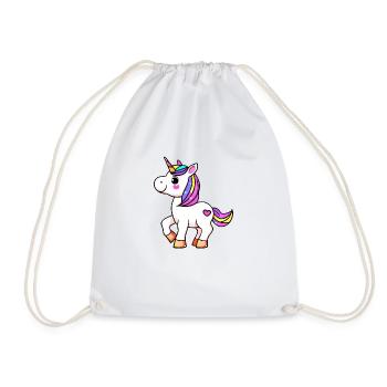 Unicorn Mythical Beast Girl Unicorns - Drawstring Bag - white - Front