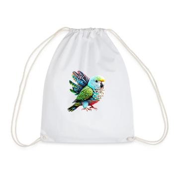 Budgie Bird Bird Owner Cockatiel - Drawstring Bag - white - Front